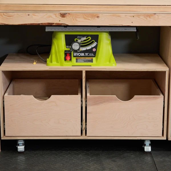 Table Saw Cart for Roll Away Workbench System Ana White